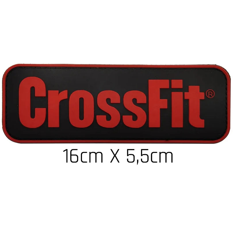 Roter Crossfit-Aufnäher