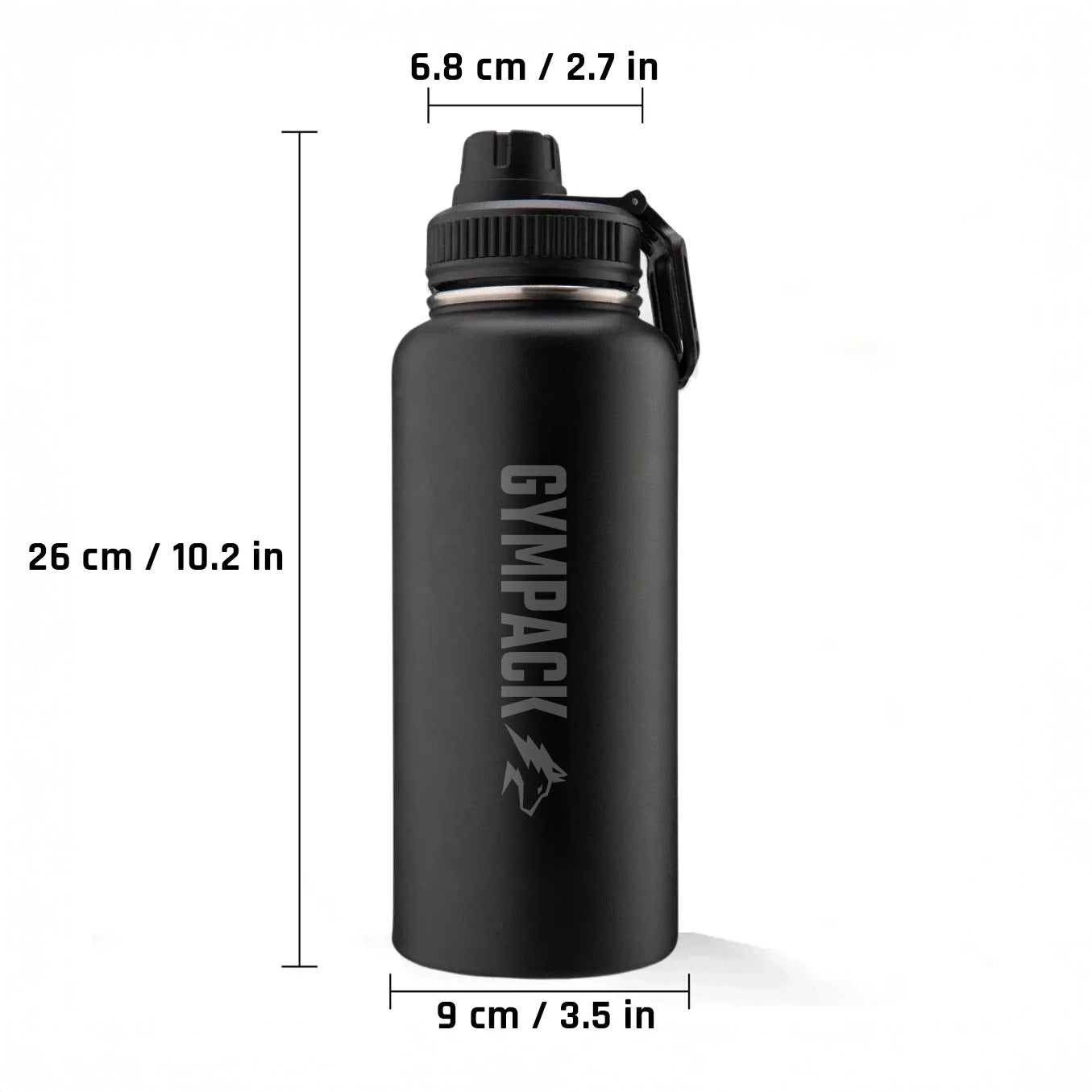 Premium Gympack 1200ml Thermoflasche - Personalisierter Name