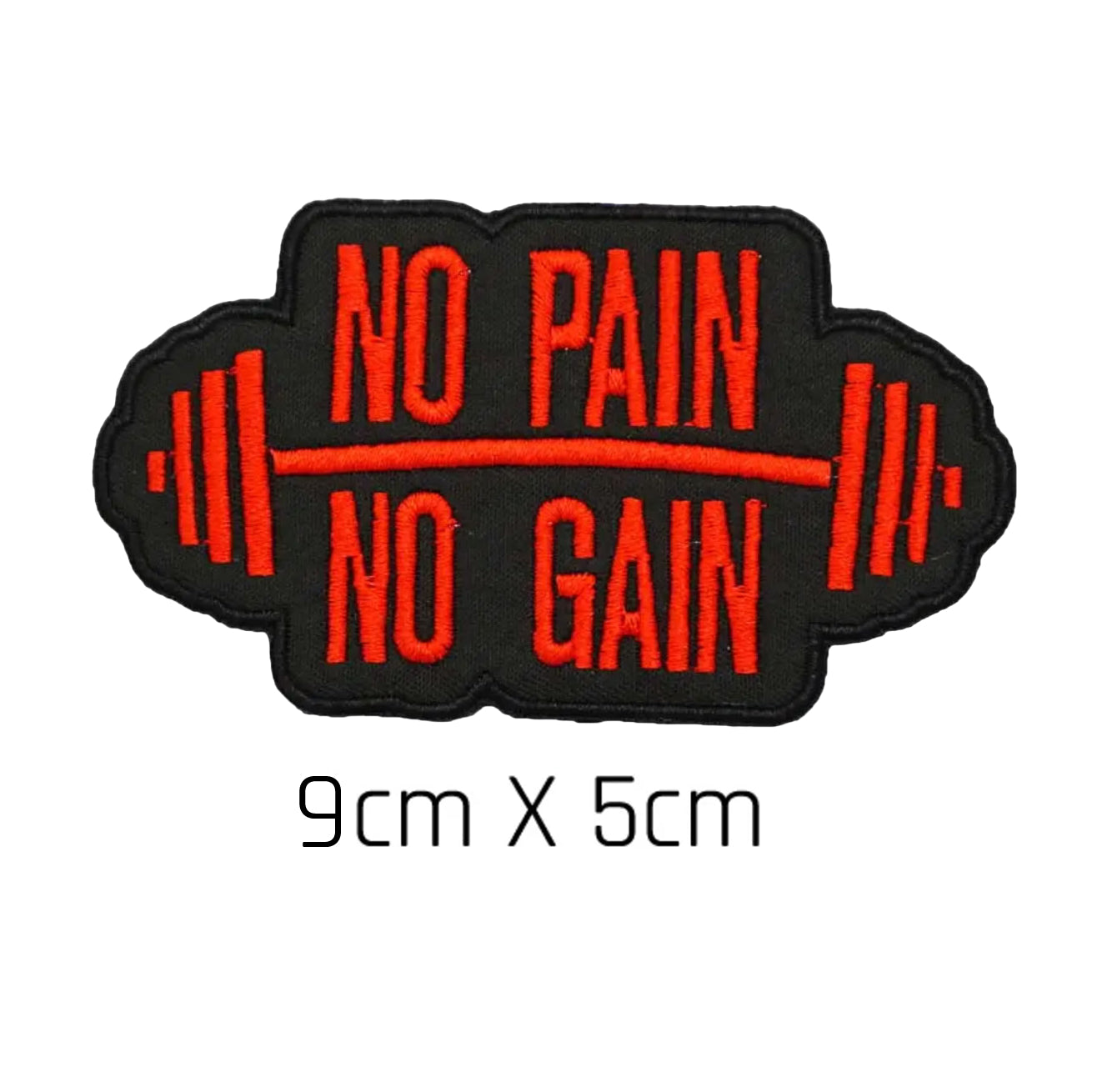 Rotes No Pain No Gain Pflaster