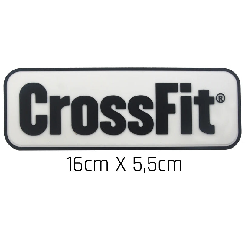 Weißer Crossfit-Aufnäher