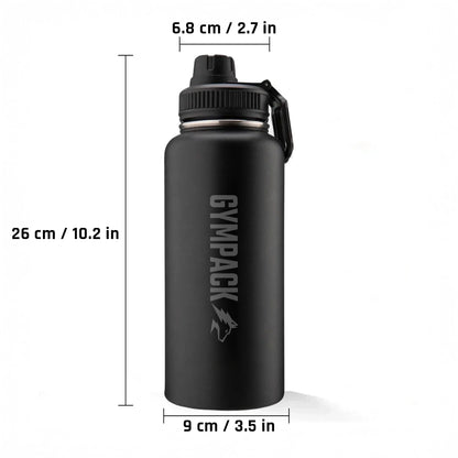 Premium Gympack 1200ml Thermoflasche - Personalisierter Name
