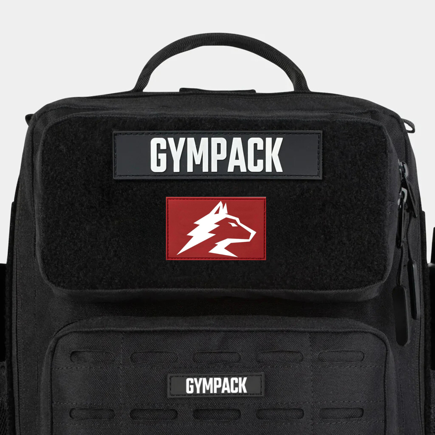 Roter Gympack Wolf Aufnäher
